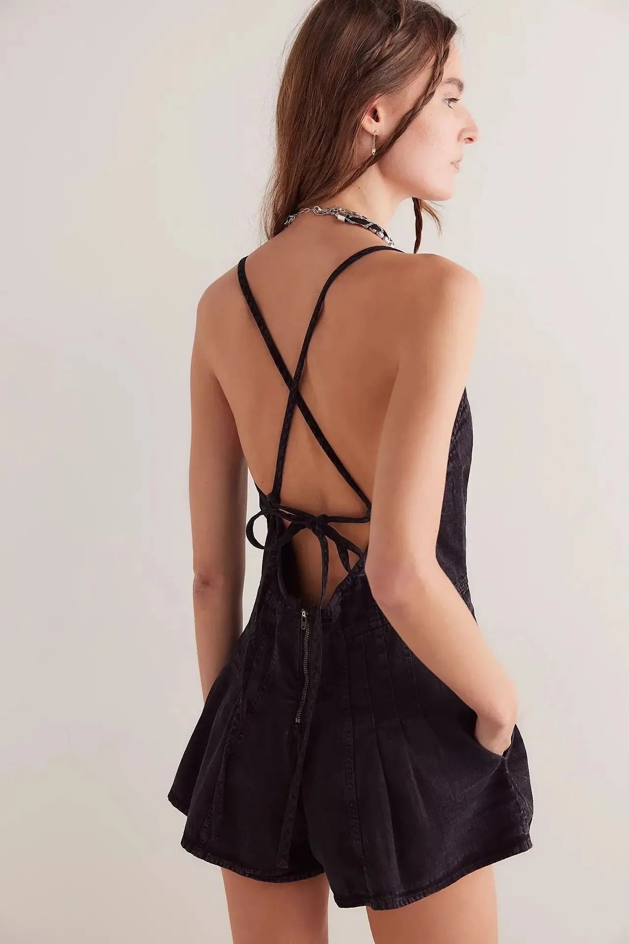 Velunella Denim Romper