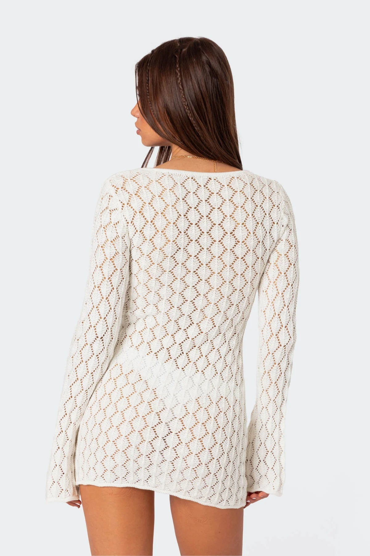 Velunella Crochet Mini Dress
