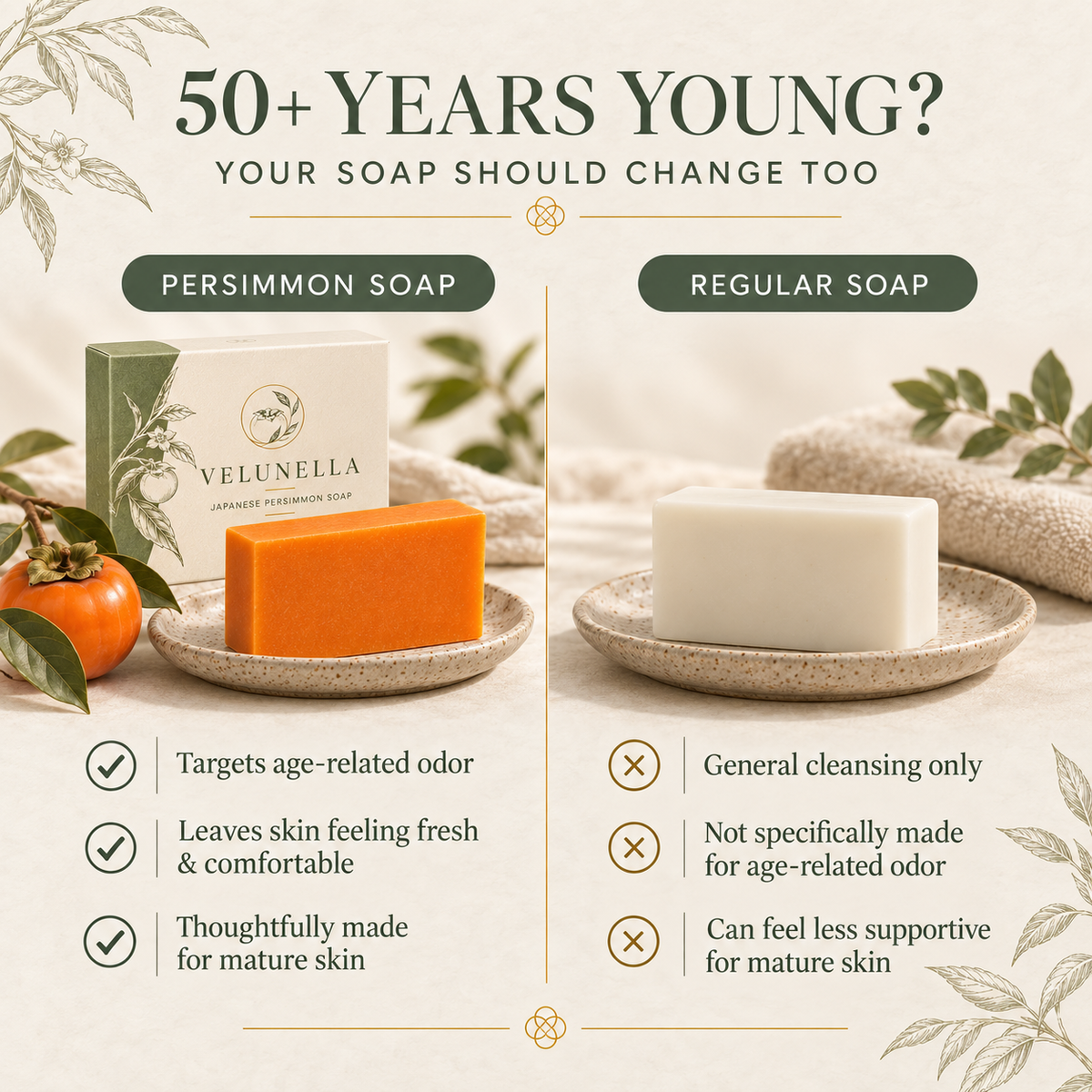 Velunella Deodorizing Persimmon Soap