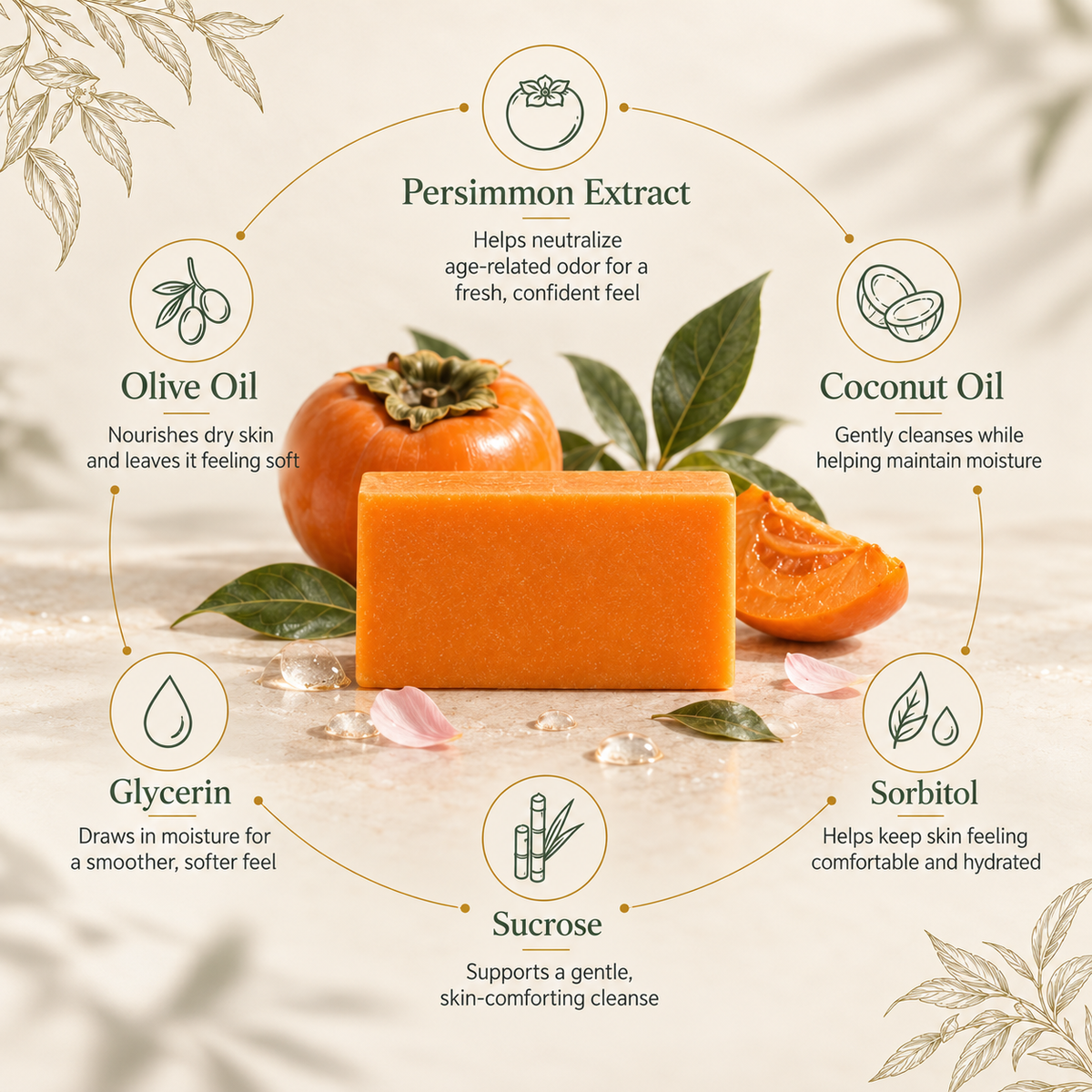 Velunella Deodorizing Persimmon Soap